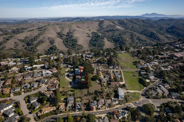 an aerial view of a city
