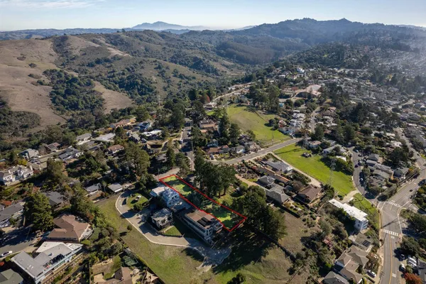 an aerial view of multiple house
