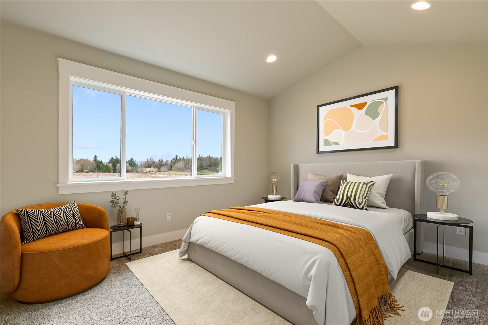 5950 Ranch Loop Ferndale, WA 98248 - Photo 5 of 6 a bedroom with a bed and glass window