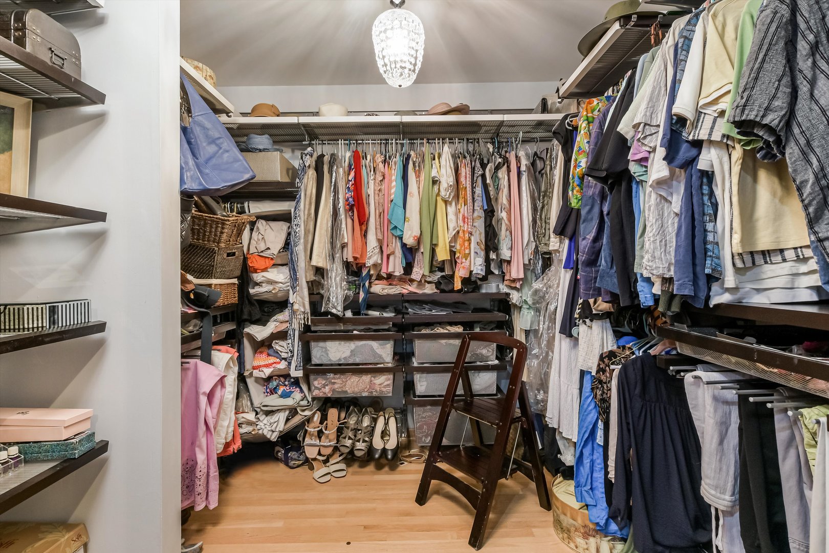 124 West Polk Street, Unit 100 Chicago, IL 60605 - Photo 17 of 45 a view of walk in closet with clothes and shoes