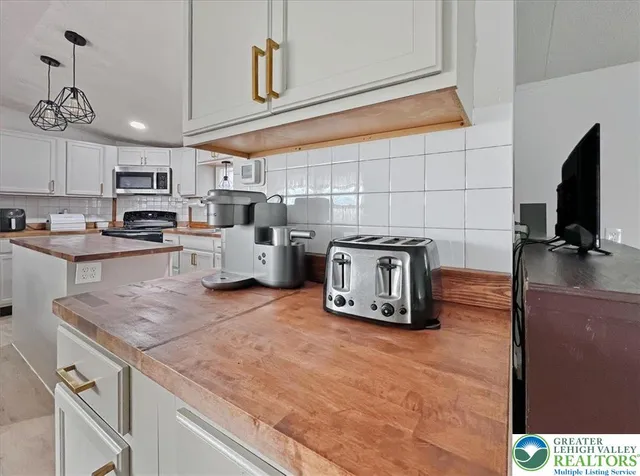 a view of a room with rack on the wall