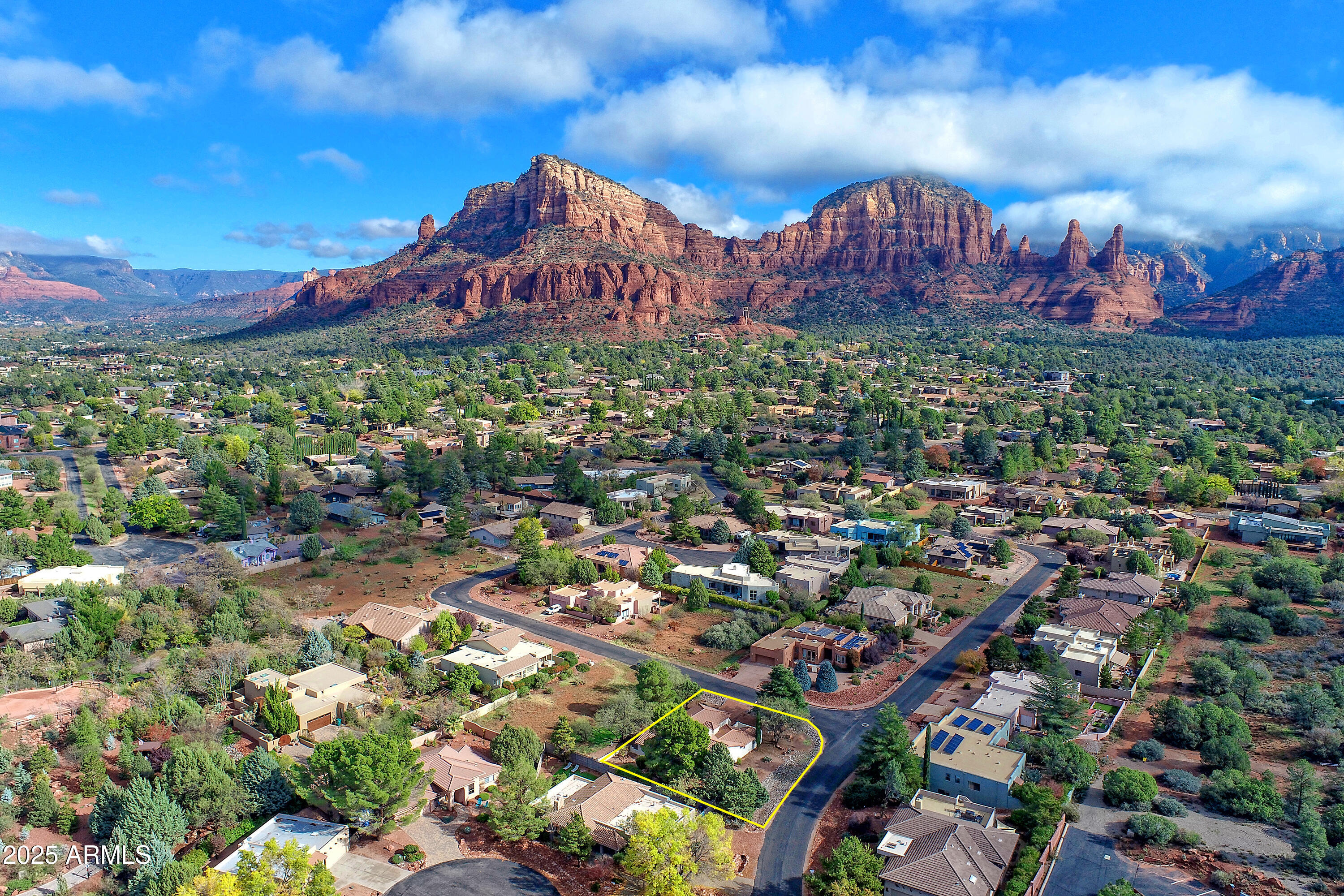 375 Indian Cliffs Road Sedona, AZ 86336 - Photo 28 of 28 an aerial view of residential house with an outdoor space and seating
