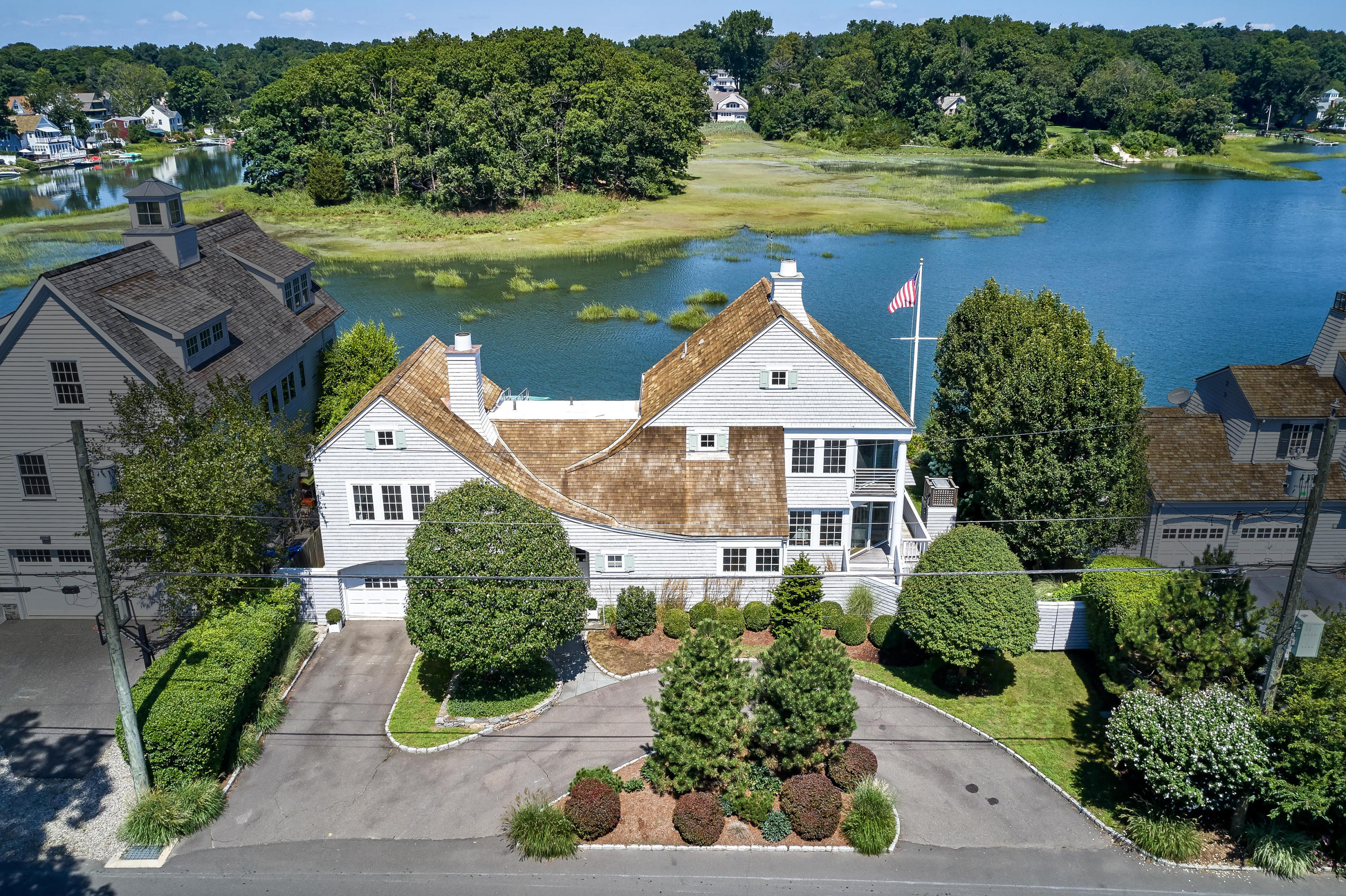 18 Pine Point Road Rowayton, CT 06853 - Photo 1 of 37 an aerial view of a house
