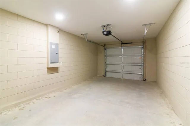 a view of a garage