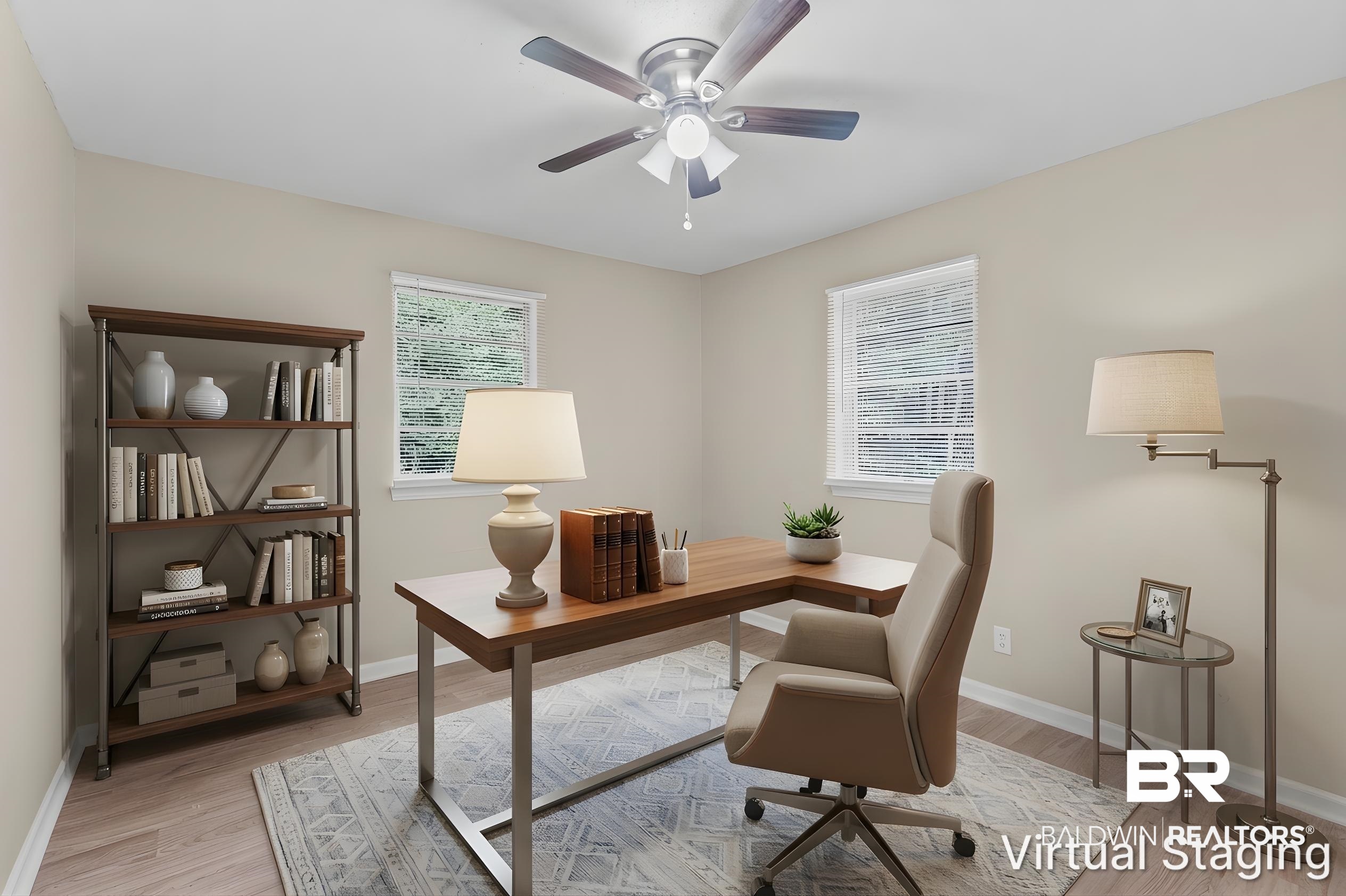 1560 Military Road Mount Vernon, AL 36560 - Photo 16 of 26 Neutral-toned room with wood-finish flooring. Flex space that can serve as an office, study, or additional sleeping area.