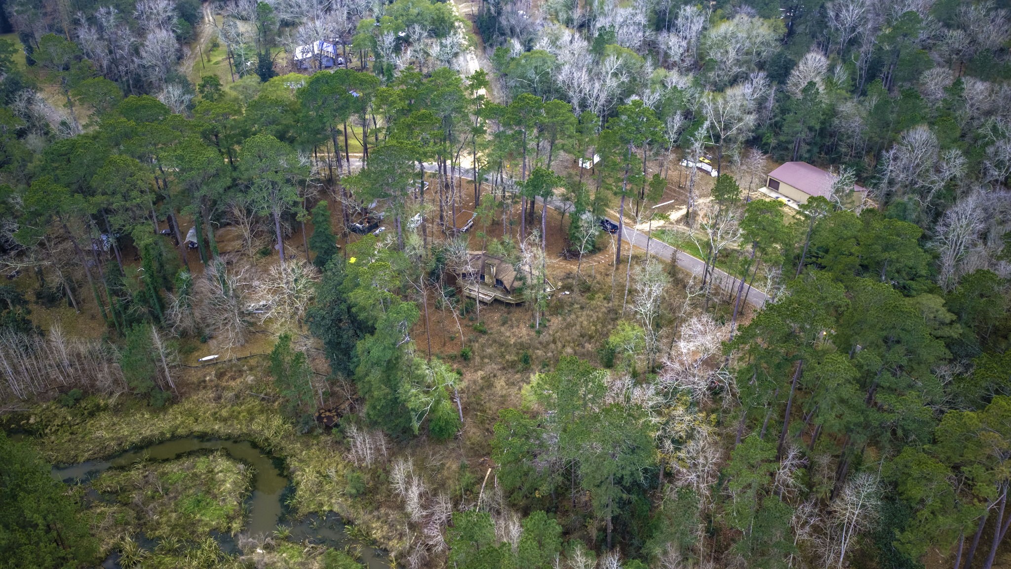 1542 Hillbilly Heaven Road Livingston, TX 77351 - Photo 17 of 27 an aerial view of residential house with outdoor space and trees all around