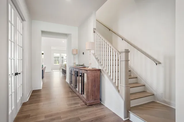 a bathroom with a bathtub and sink