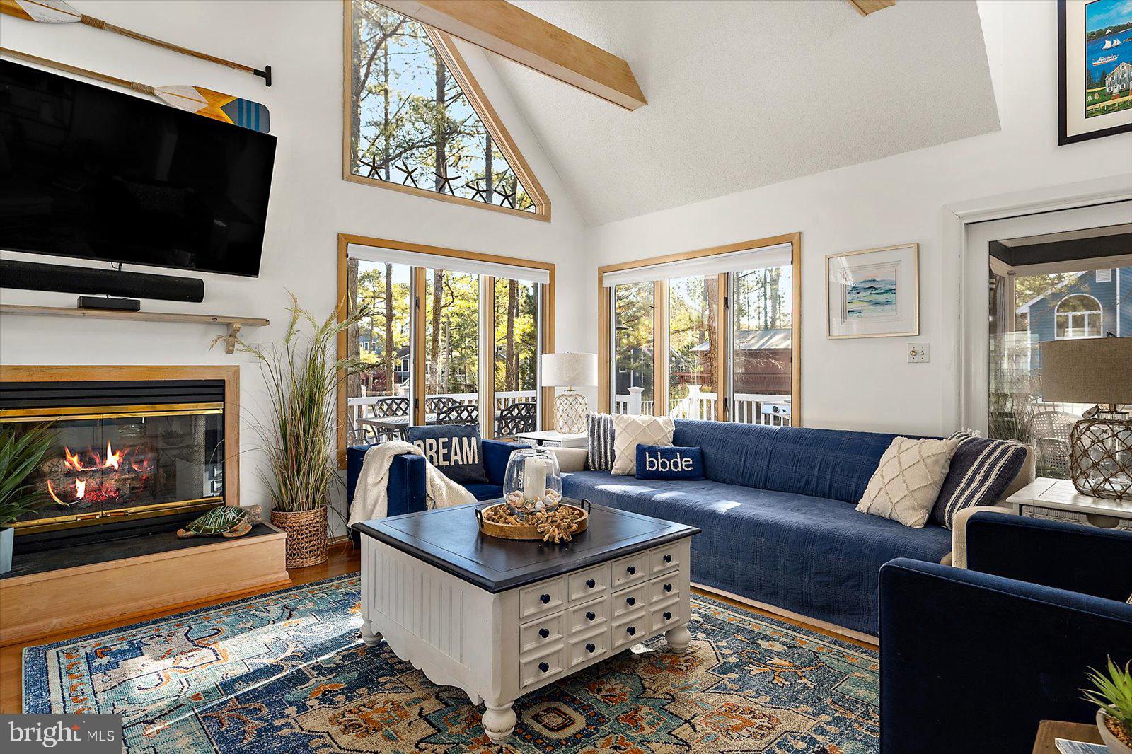 943 Pine Tree Lane Bethany Beach, DE 19930 - Photo 22 of 87 Family room with gas fireplace