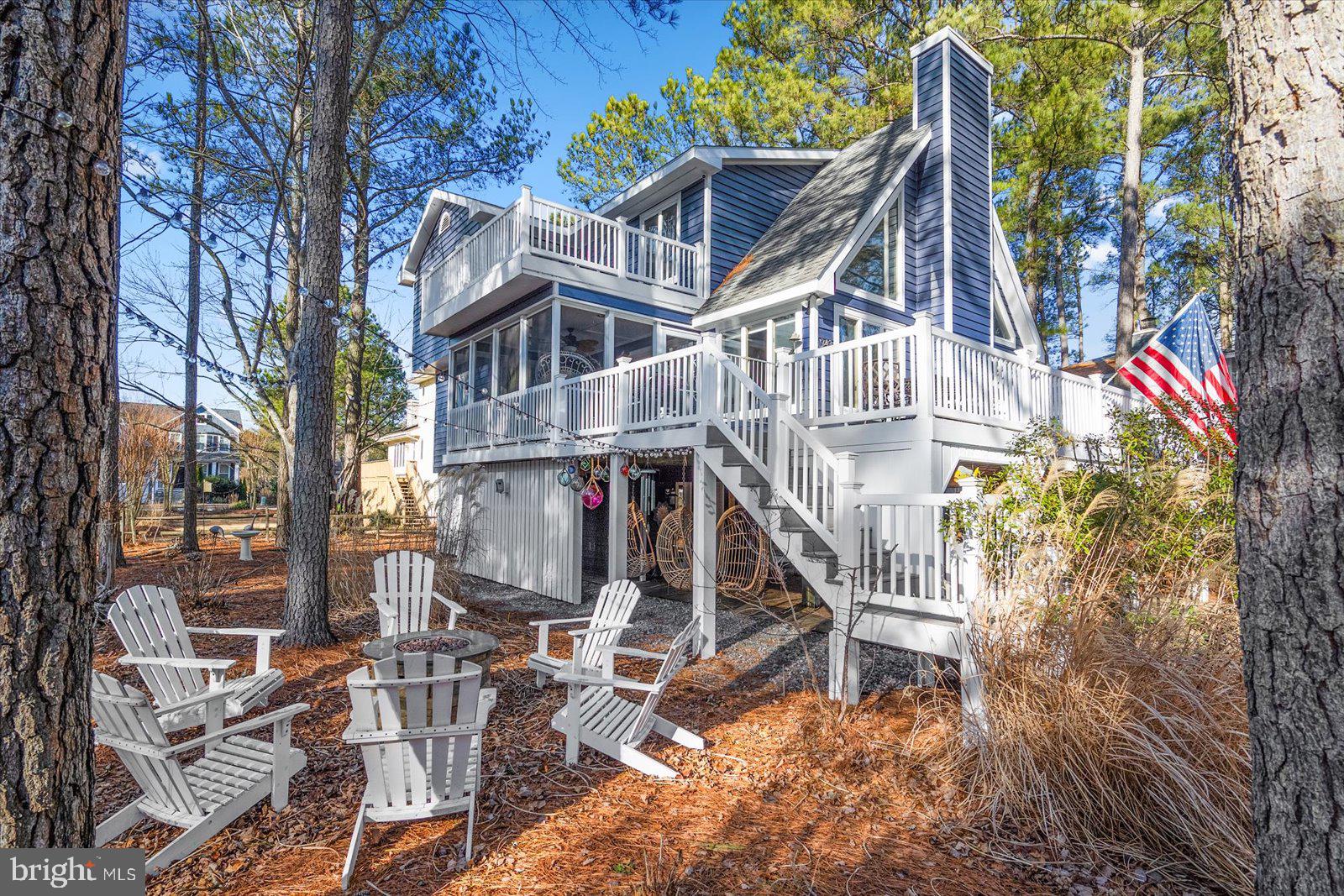 943 Pine Tree Lane Bethany Beach, DE 19930 - Photo 53 of 87 Back view of the home with multiple balconies