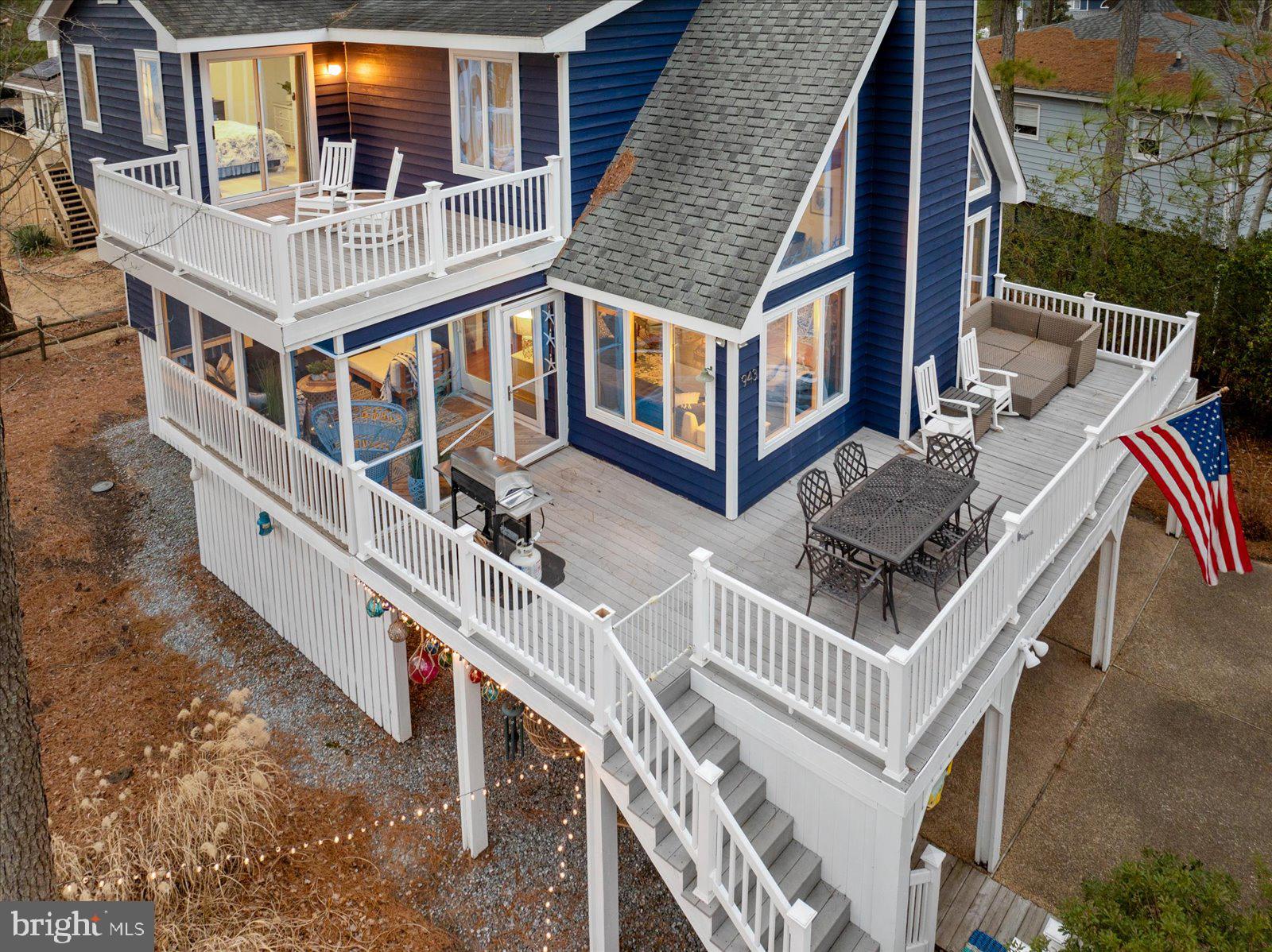 943 Pine Tree Lane Bethany Beach, DE 19930 - Photo 67 of 87 Aerial view of the home with multiple balconies