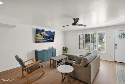 a view of a city with tall buildings