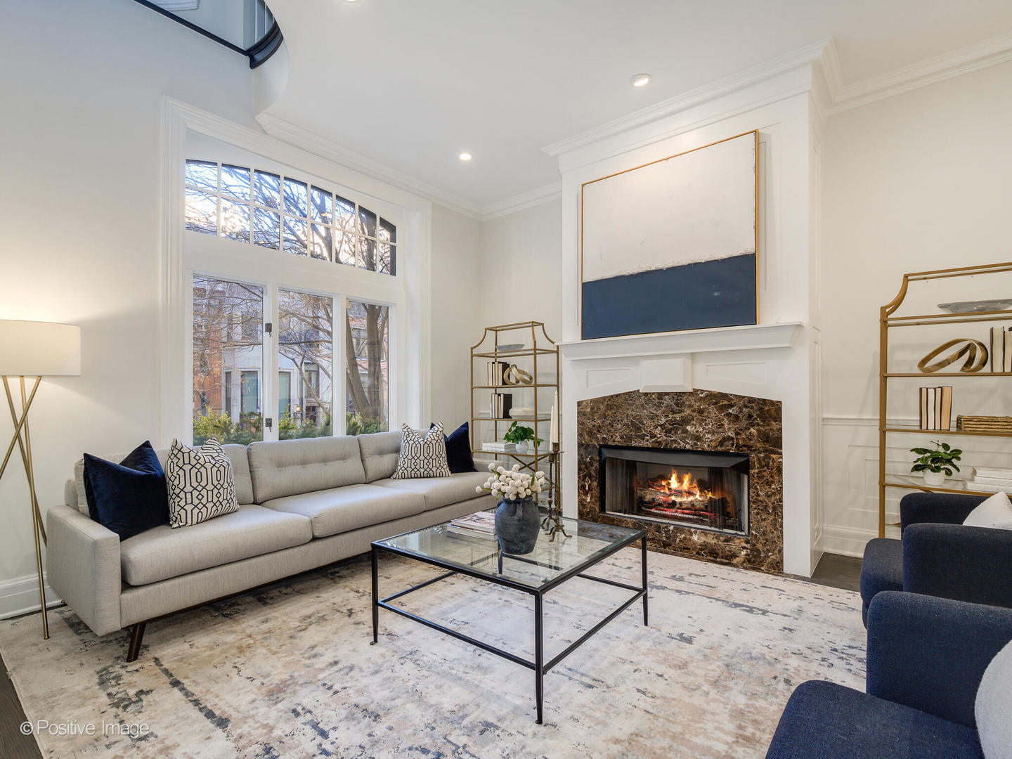 37 East Elm Street Chicago, IL 60611 - Photo 3 of 32 a living room with furniture and a fireplace