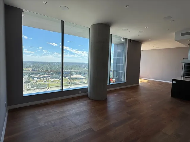 a kitchen with a stove and a kitchen island