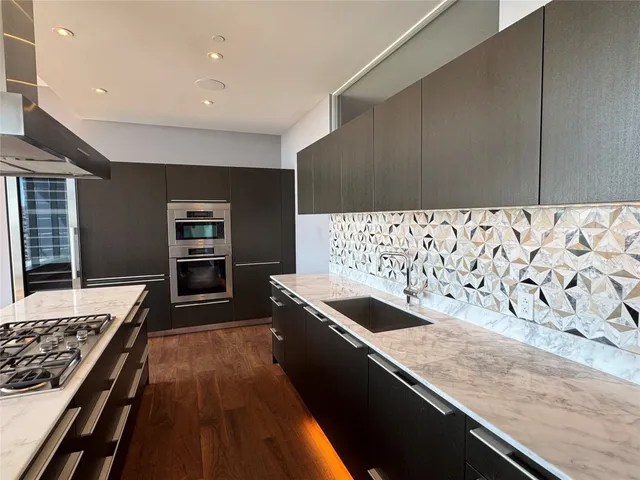 a view of dining room with a sink