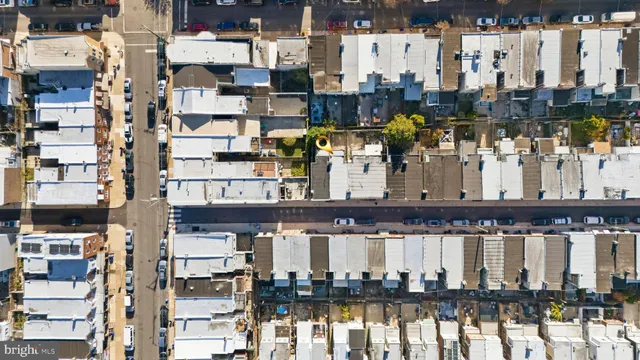 an aerial view of multiple house