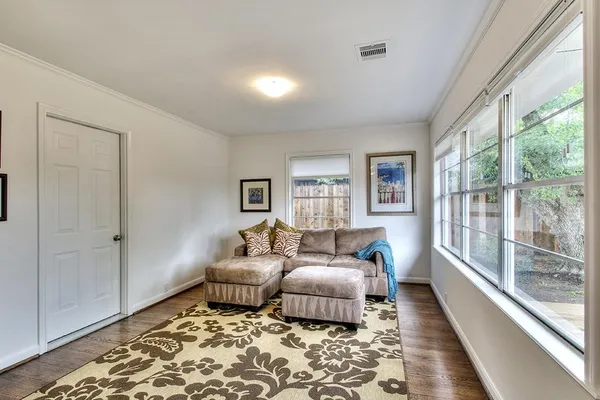 a bed room with a bed and a couch