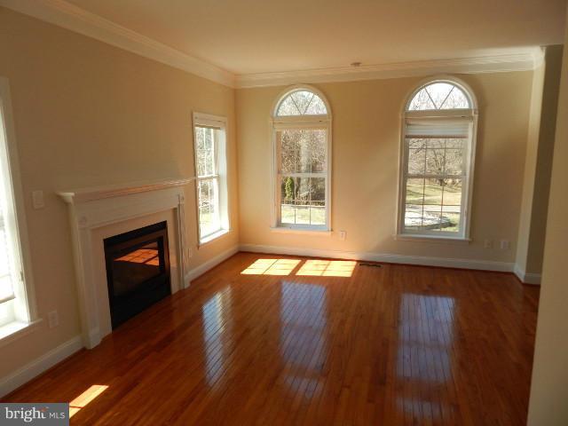 14813 Whitegate Road Silver Spring, MD 20905 - Photo 2 of 17 a view of an empty room with wooden floor fireplace and a window
