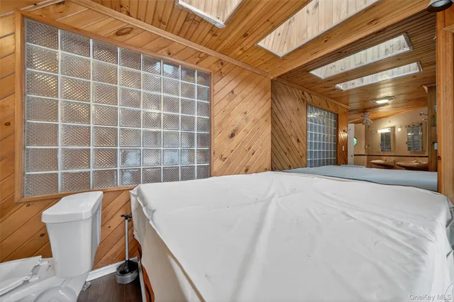 a workspace with furniture and a window