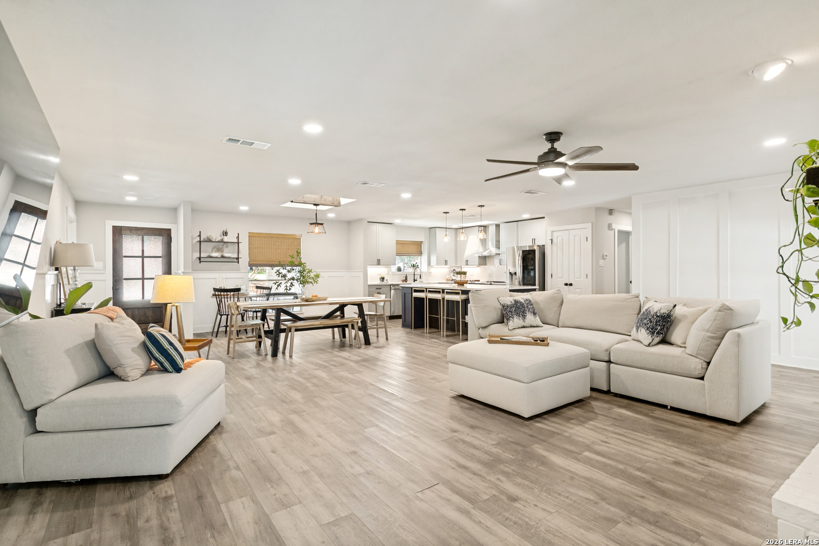 102 Silver Spring Universal City, TX 78148 - Photo 10 of 36 a living room with furniture and view of kitchen