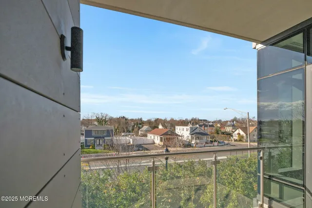 a view of a city from a balcony