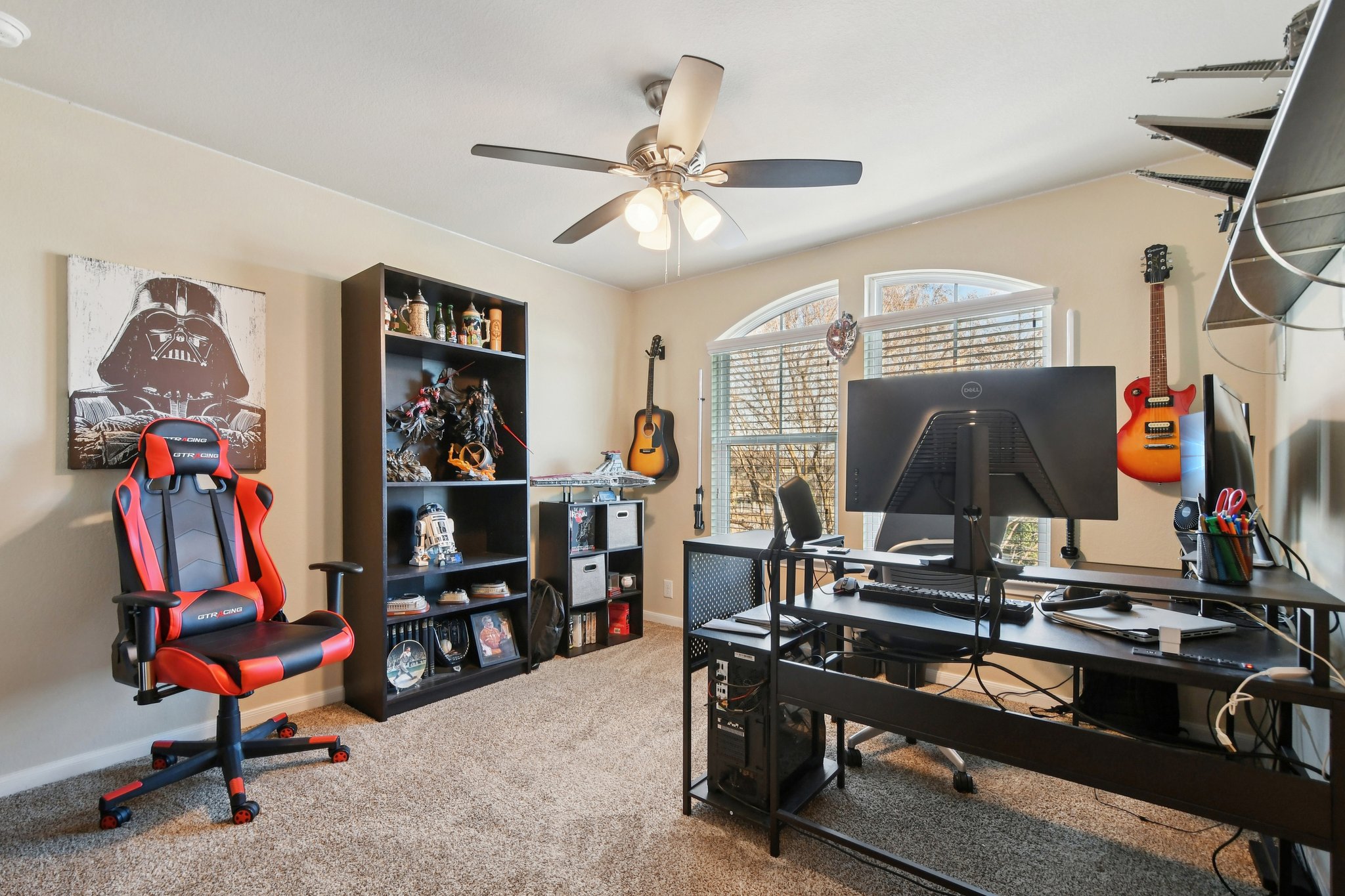 616 Lookout Tree Lane Round Rock, TX 78664 - Photo 19 of 39 Carpeted office featuring baseboards and ceiling fan