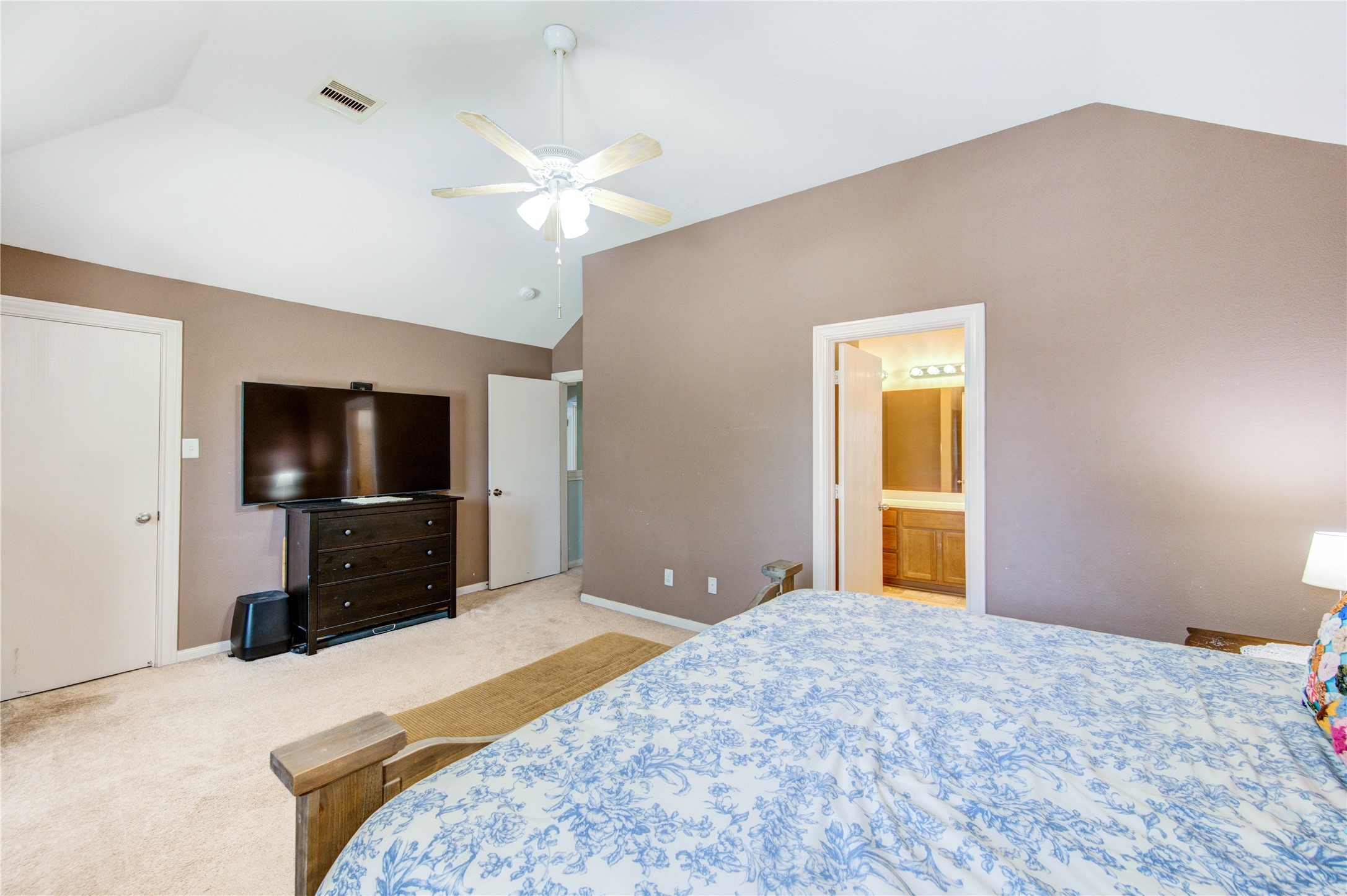 19103 Crystola Park Spring, TX 77373 - Photo 28 of 49 a bedroom with a bed and a flat screen tv