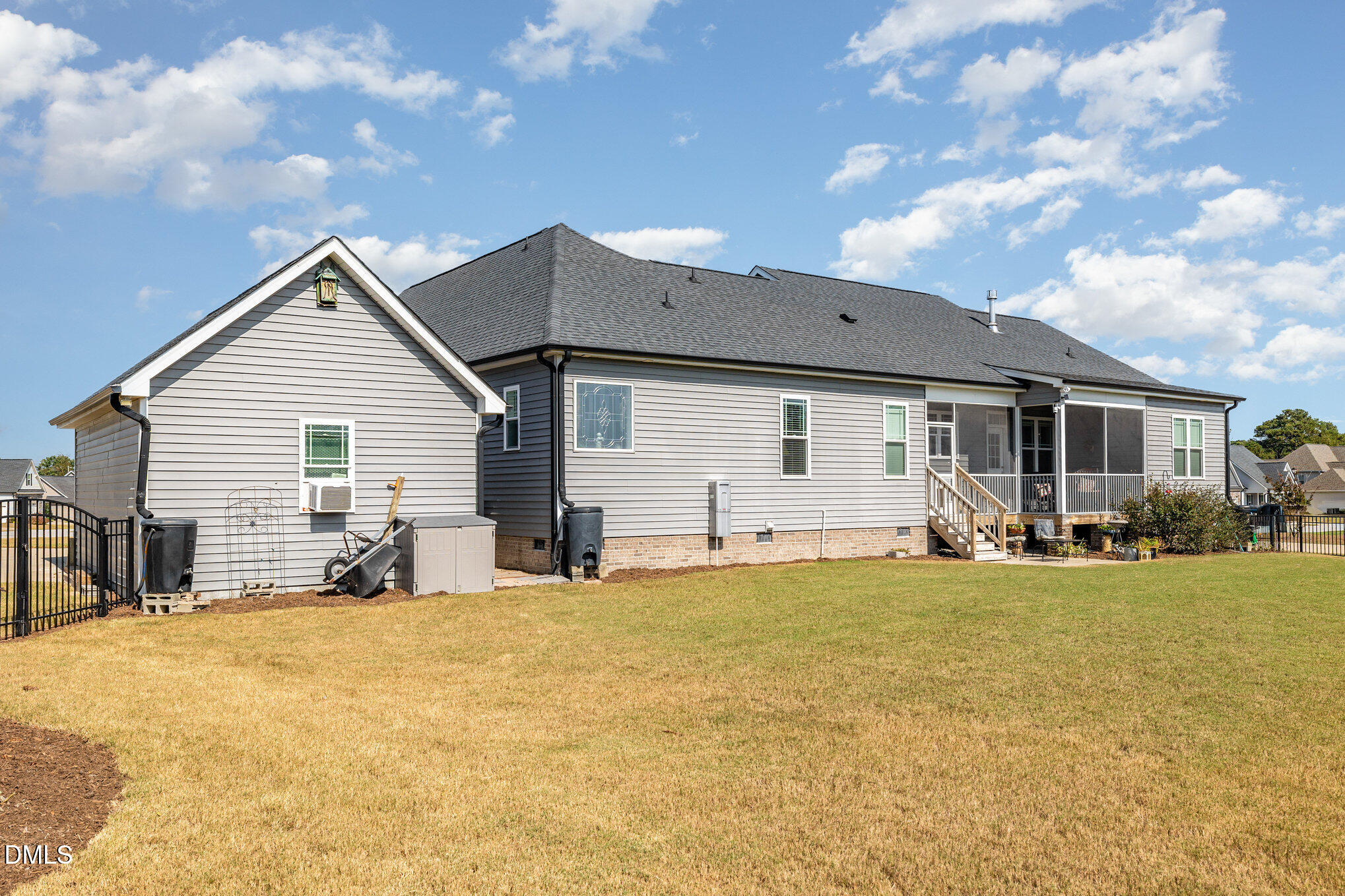 17 Kiowa Court Willow Spring, NC 27592 - Photo 23 of 27 a view of a house with swimming pool and porch with furniture