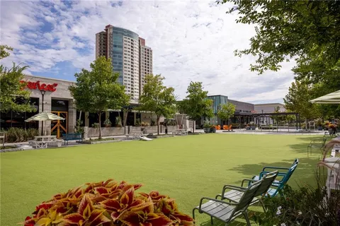a view of a swimming pool and outdoor space