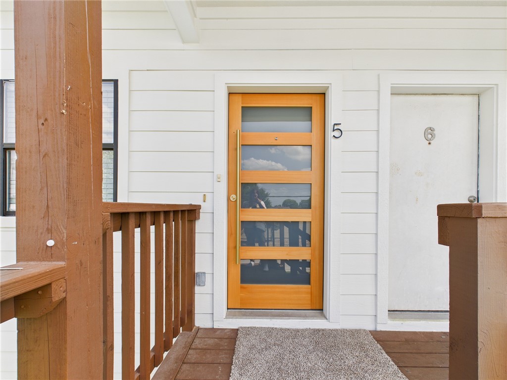 a view of front door of house