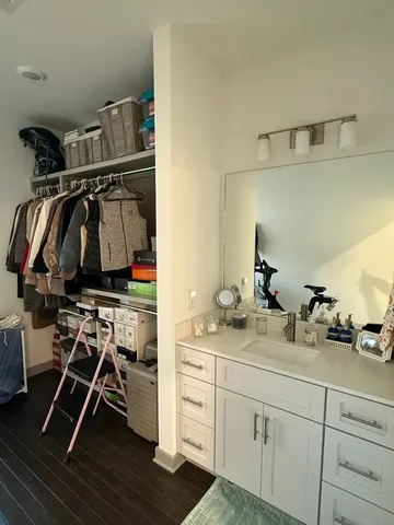 a view of a walk in closet