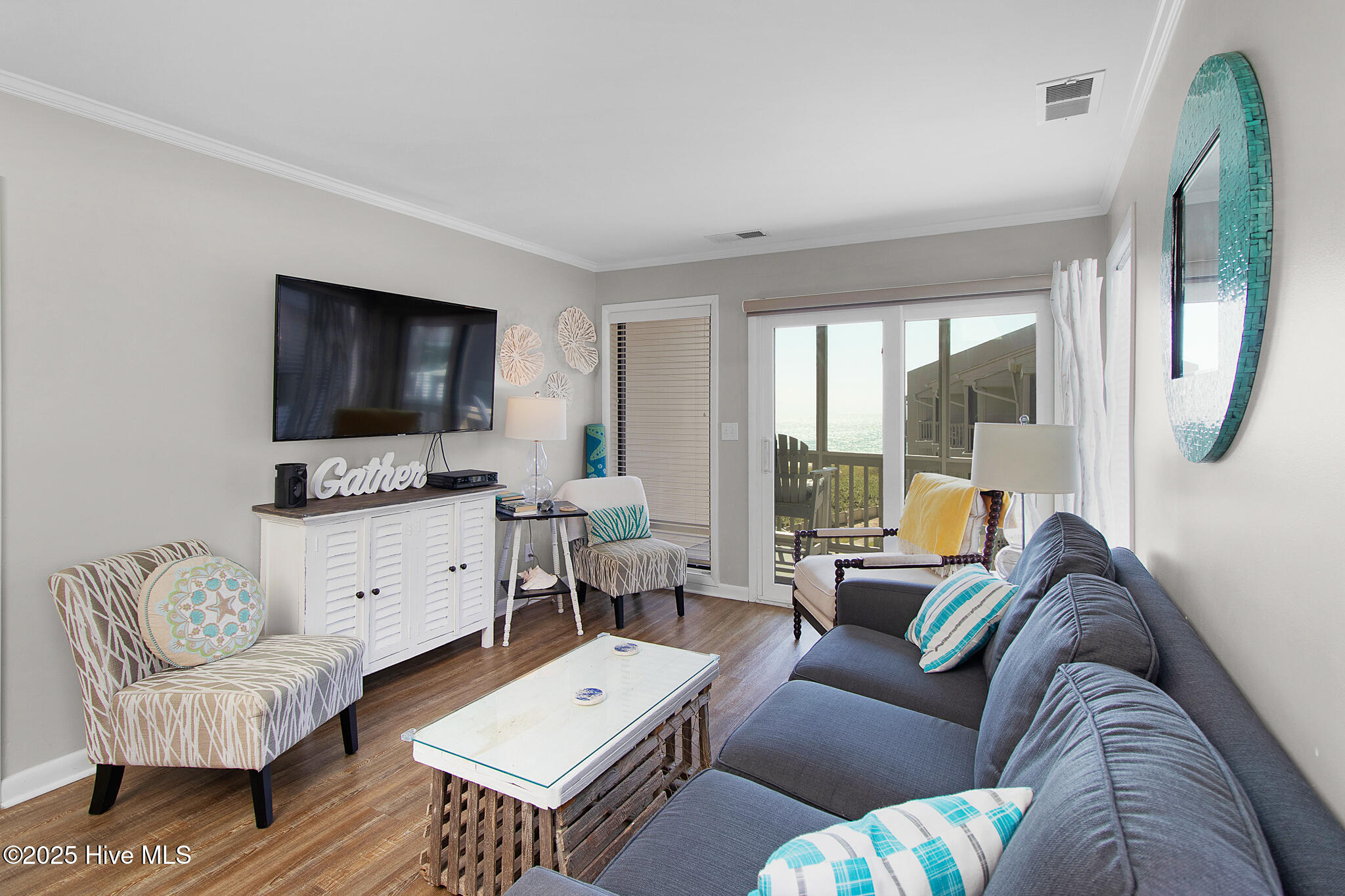 2111 West Fort Macon Road, Unit 336 DUNESCAPE Atlantic Beach, NC 28512 - Photo 4 of 43 Living room with ocean views