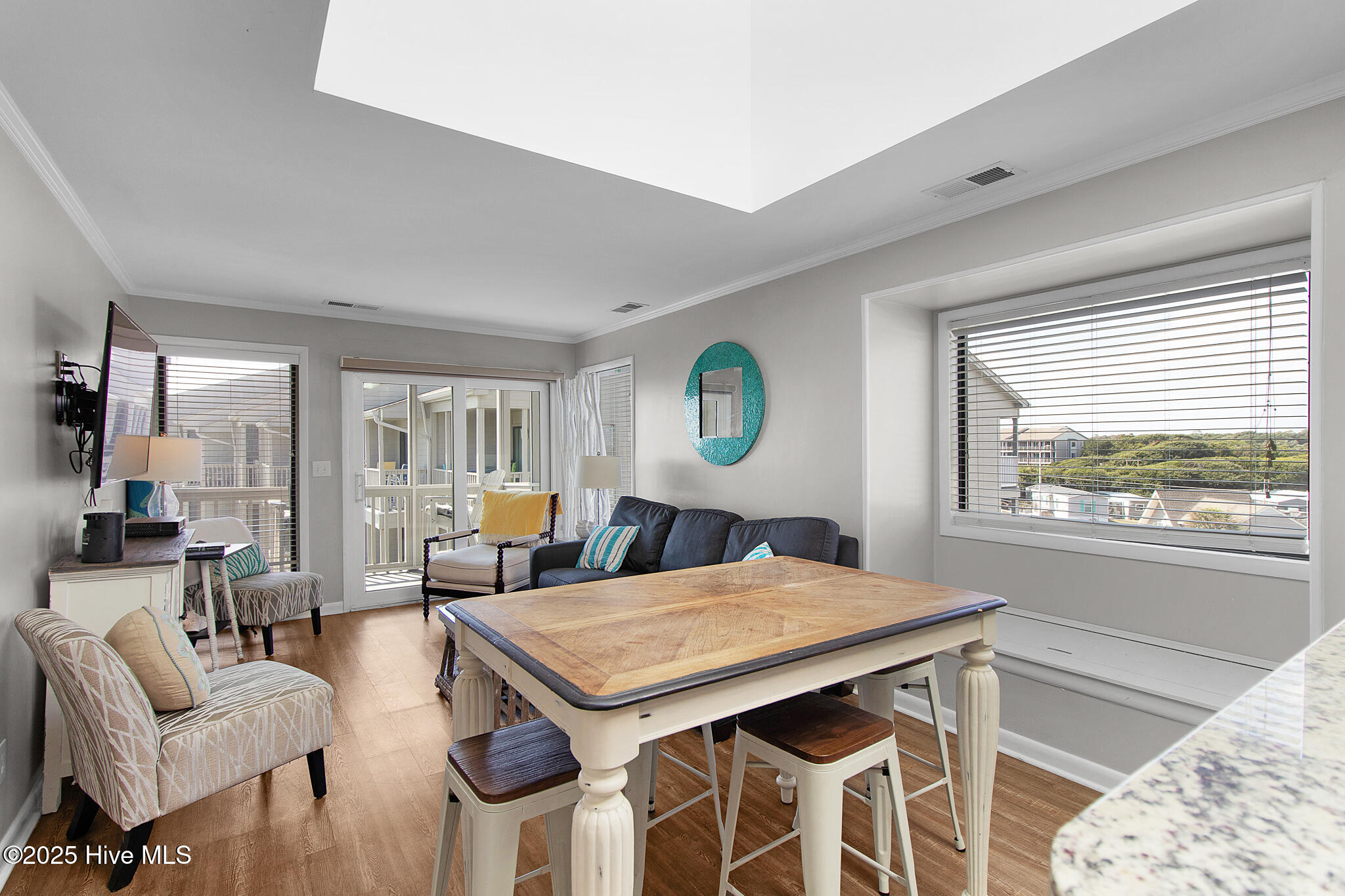 2111 West Fort Macon Road, Unit 336 DUNESCAPE Atlantic Beach, NC 28512 - Photo 7 of 43 Dining room with gorgeous skylight