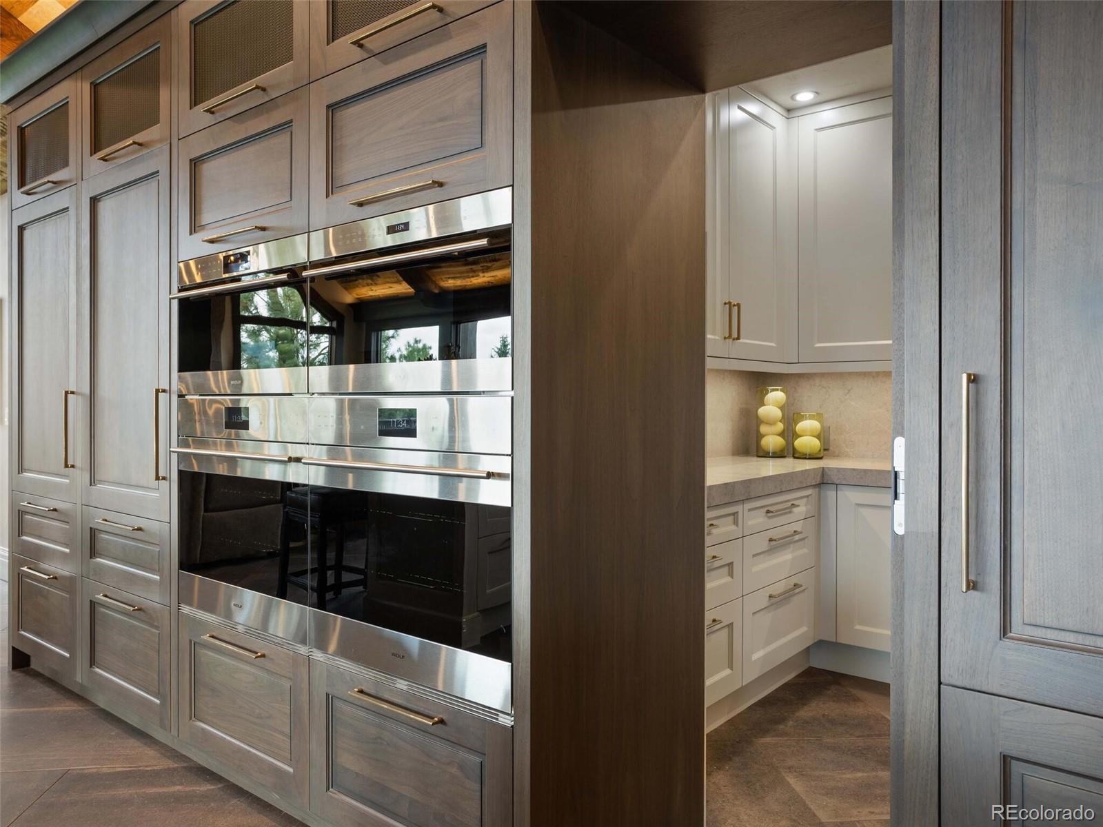 1395 Waverton Ranch Road Castle Rock, CO 80109 - Photo 14 of 40 a kitchen with stainless steel appliances a refrigerator and cabinets