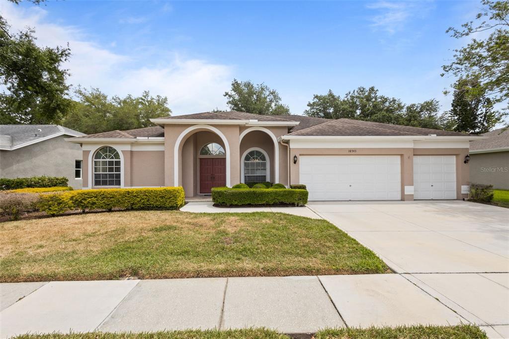 18543 Bittern Avenue Lutz, FL 33558 - Photo 45 of 45 a view of a white house with a yard