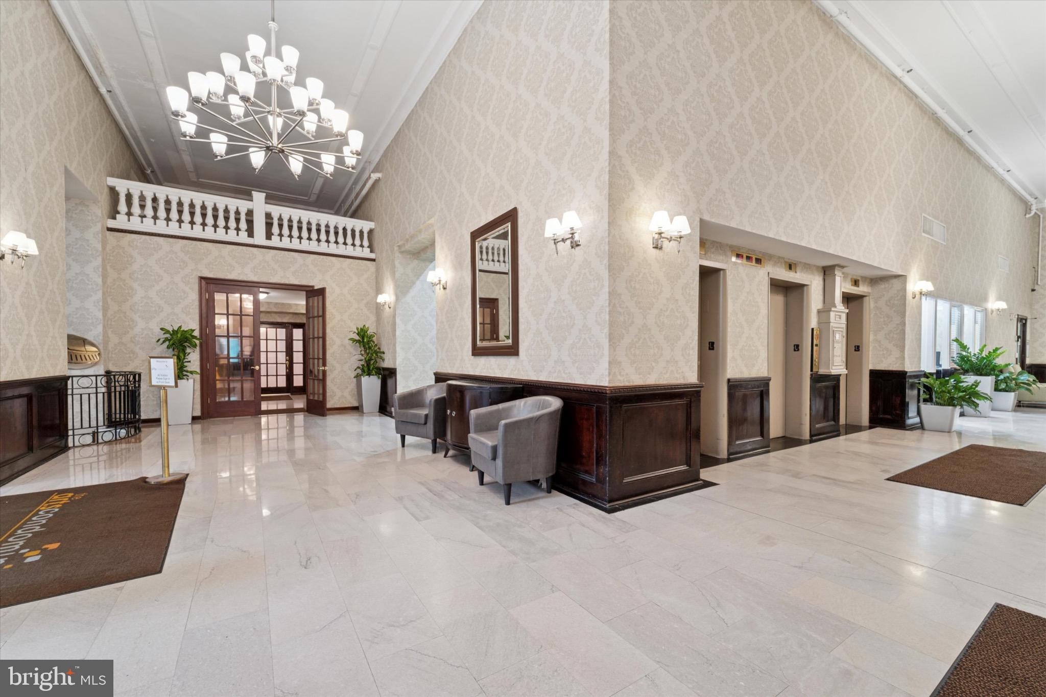 1324 Locust Street, Unit 1121 Philadelphia, PA 19107 - Photo 11 of 25 Elegant lobby with modern charm.