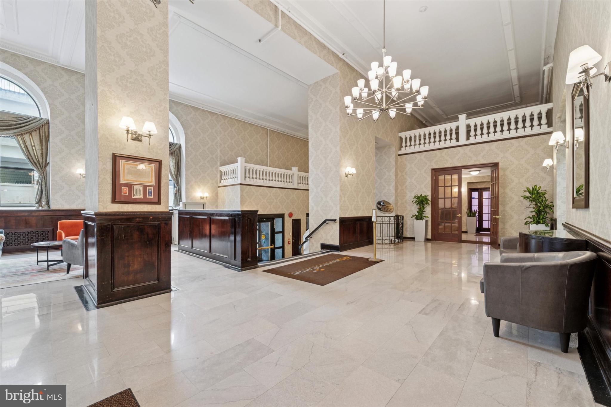 1324 Locust Street, Unit 1121 Philadelphia, PA 19107 - Photo 14 of 25 Elegant lobby with classic architectural charm.