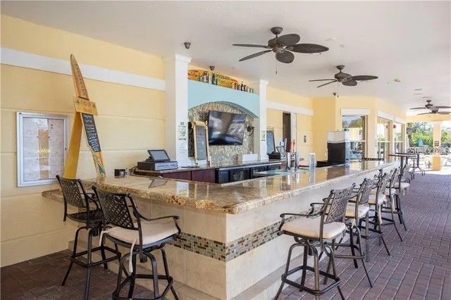 a outdoor space with pool and furniture