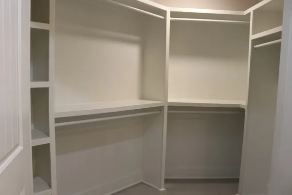 a close view of closet