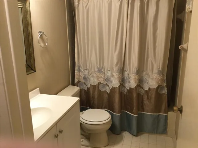 a white toilet sitting next to a shower curtain