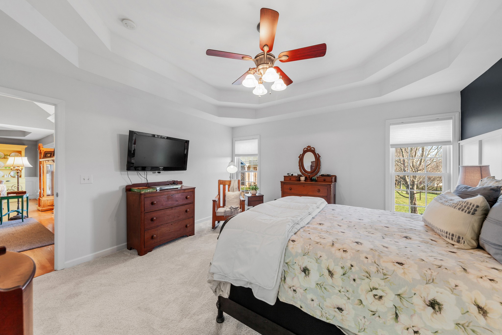 1982 Lasea Road Spring Hill, TN 37174 - Photo 45 of 64 a bedroom with a bed and a flat screen tv
