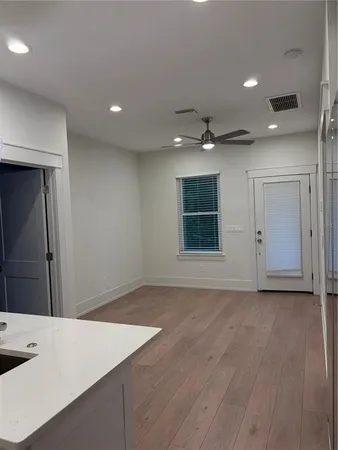 a view of a livingroom with a hallway