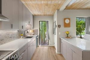 1599 Grove Avenue Fort Myers, FL 33901 - Photo 6 of 25 a kitchen with a sink and a refrigerator