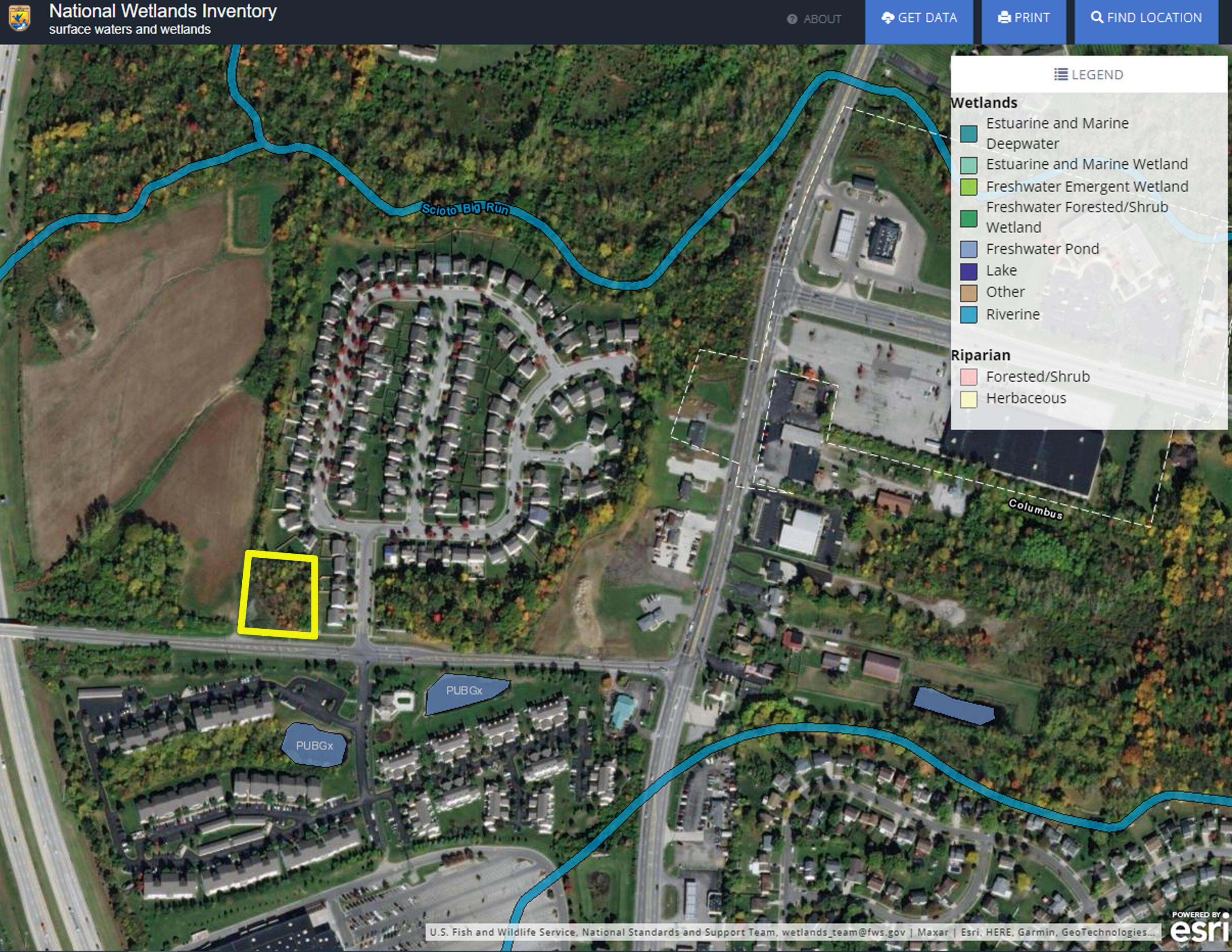 0 Hall Road Columbus, OH 43228 - Photo 6 of 8 Wetlands Map