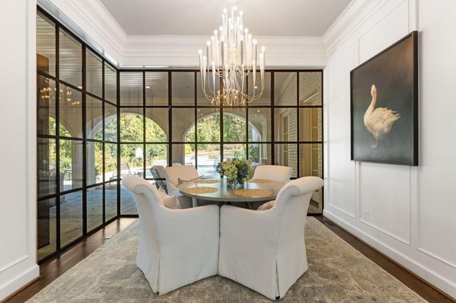 a view of garage and yard