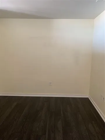 a view of small space with wooden floor