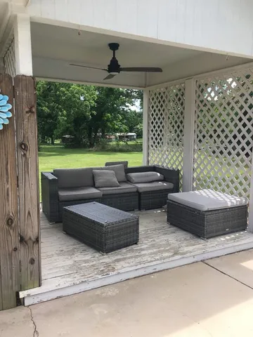 a building view with a outdoor space