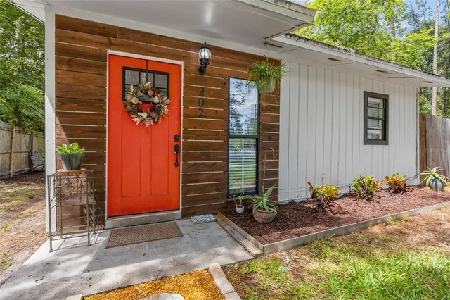 a front view of a house