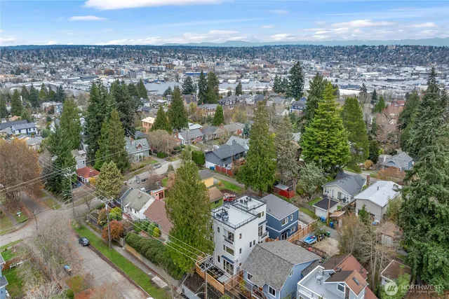 an aerial view of multiple house