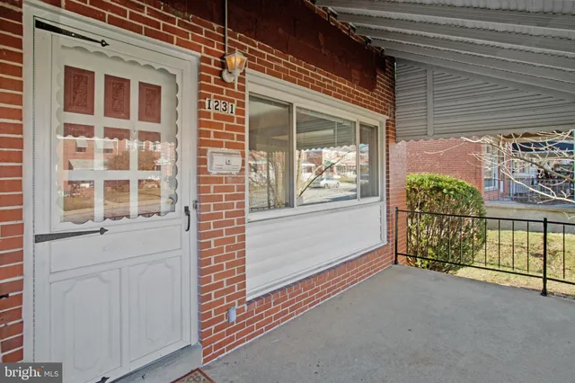 a view of front door of house