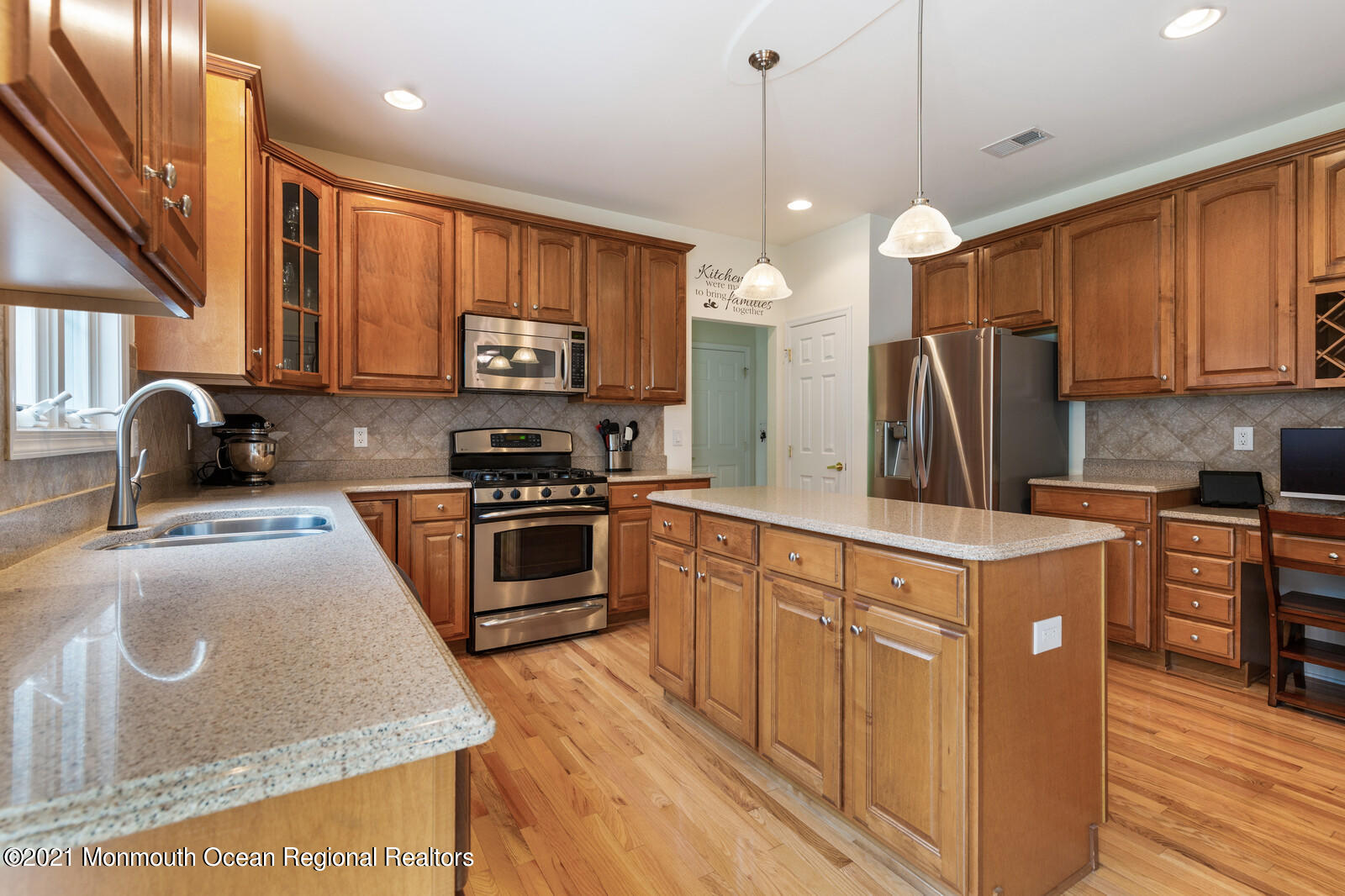 124 Adams Way Jackson, NJ 08527 - Photo 13 of 62 a kitchen with stainless steel appliances granite countertop a stove a sink a refrigerator and a microwave